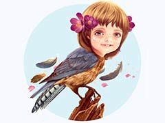 Создание необычной девочки-птицы