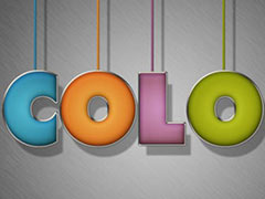 Разноцветные буквы в металлической окантовке