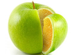 Чудо фрукт яблоко-апельсин