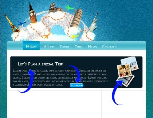 Макет сайта для туристического агентства