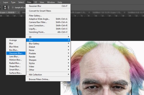 Радужные волосы в Photoshop